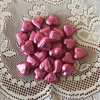 Foiled Chocolate Hearts